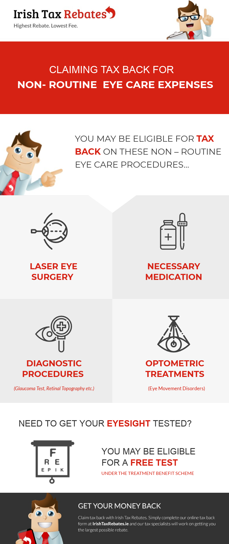 tax back eye care infographic